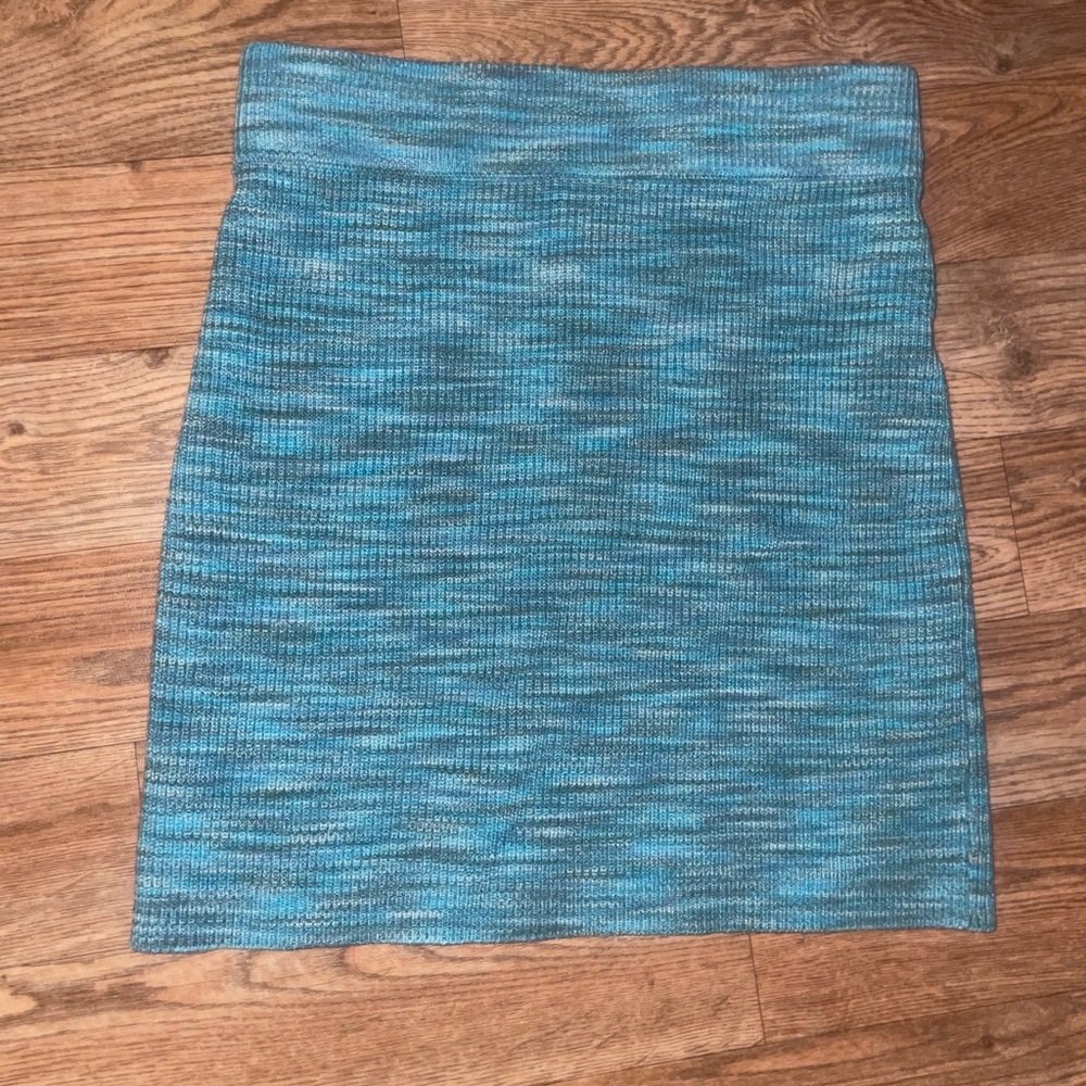 Forever 21 Blue Knit Pencil Skirt